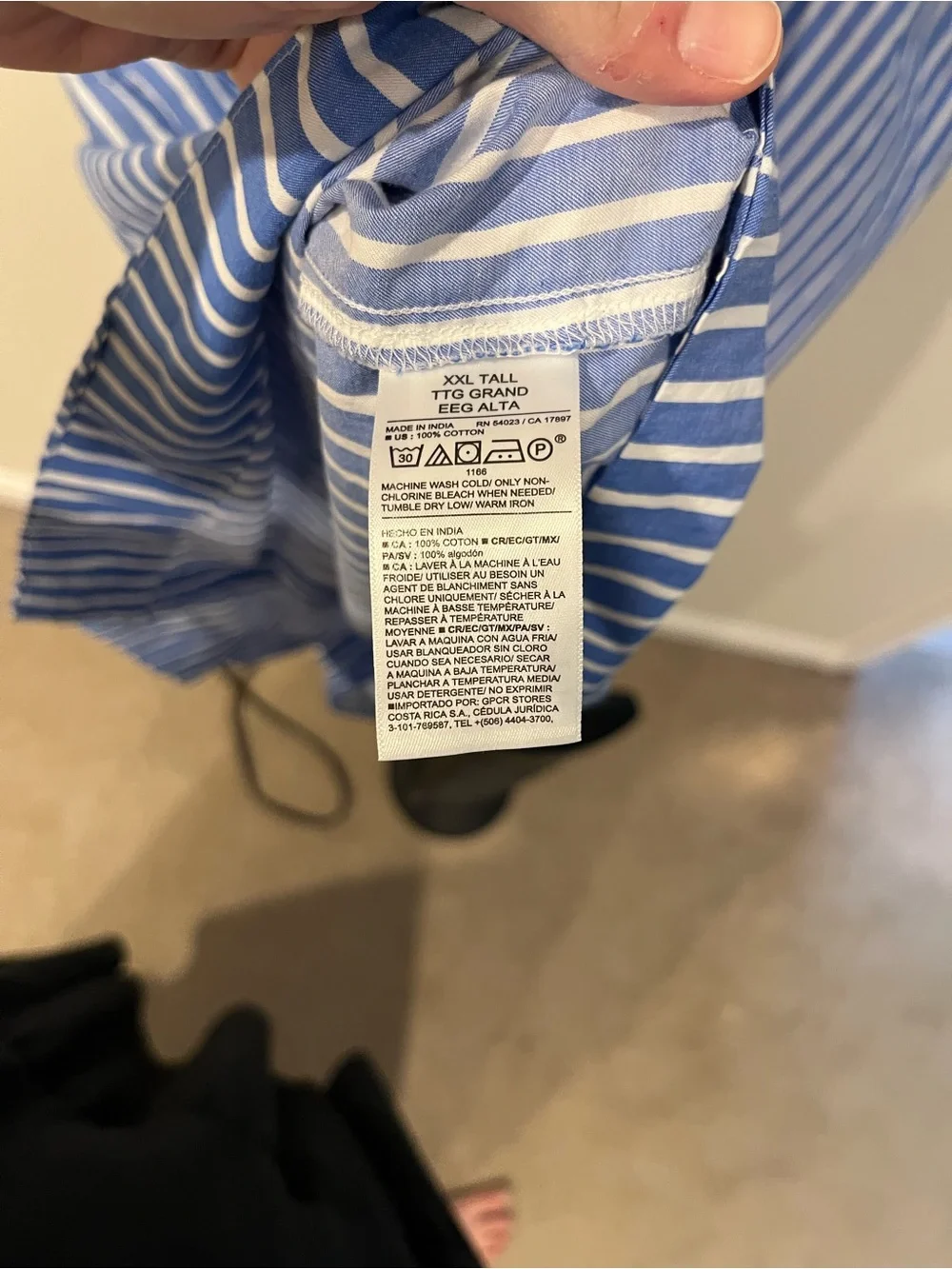 💙 2 for $25 NWT Old Navy Blue and White Striped Cotton Shirtdress Size XXL Tall - Picture 7 of 7